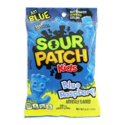 Sour Patch Kids Blue Raspberry Peg Bag 226g - Case