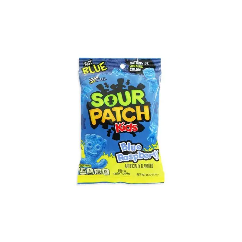 Sour Patch Kids Blue Raspberry Peg Bag 226g - Case