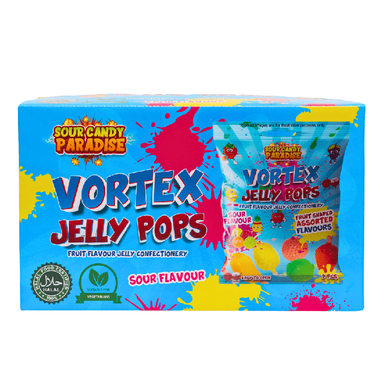 Sour Candy Paradise Vortex Jelly Pops Sour Flavour (12x315g)