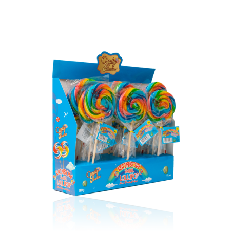 Candy Paradise Rainbow Swirl Lollipops (15x80g)