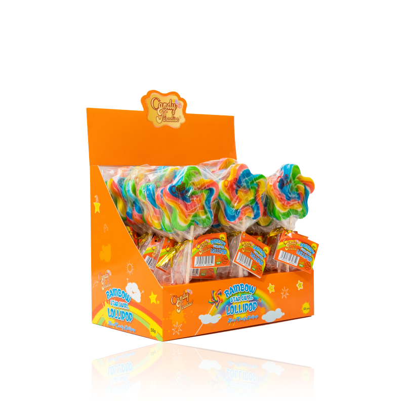 Candy Paradise Star Rainbow Lollipops (30x50g)