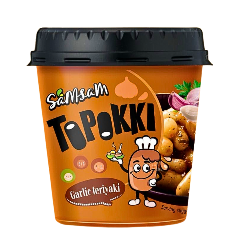 Samsam Topokki Cups Korea Garlic TeriyakiFlavour (6 x 120g)