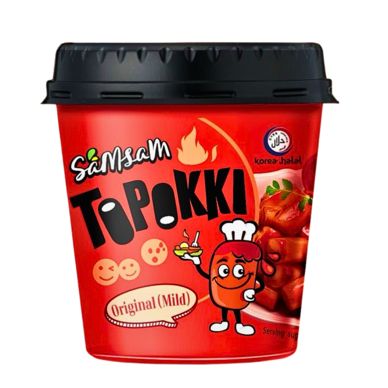 Samsam Topokki Cups Korea Original Mild Flavour(6 x 120g)