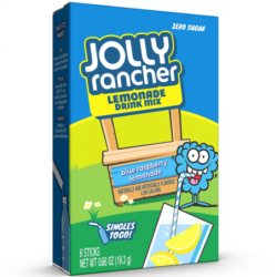 Jolly Rancher Drink Mix Blue Raspberry Lemonade Flavour Zero Sugar Sachets(6 Sticks) (12x19.3g)