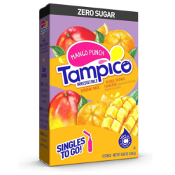 Tampico Drink Mix Mango Punch Flavour Zero Sugar Sachets USA (6 Sticks) (12x19.6g)