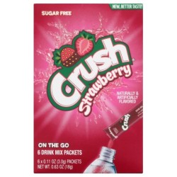 Crush Drink Mix Strawberry Flavour Zero Sugar Sachets USA (6 Sticks) (12x15.6g)