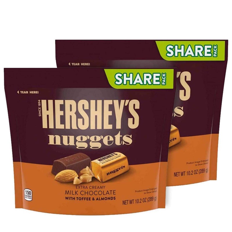 Hershey's Nuggets Milk Chocolate with Toffee & Almonds 289g