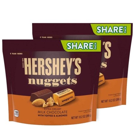Hershey's Nuggets Milk Chocolate with Toffee & Almonds 289g