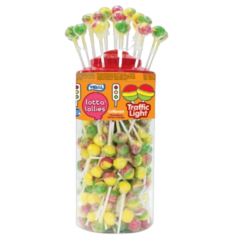 Vidal Lotta Lollies Traffic Lights Lollipop (150 Pack)