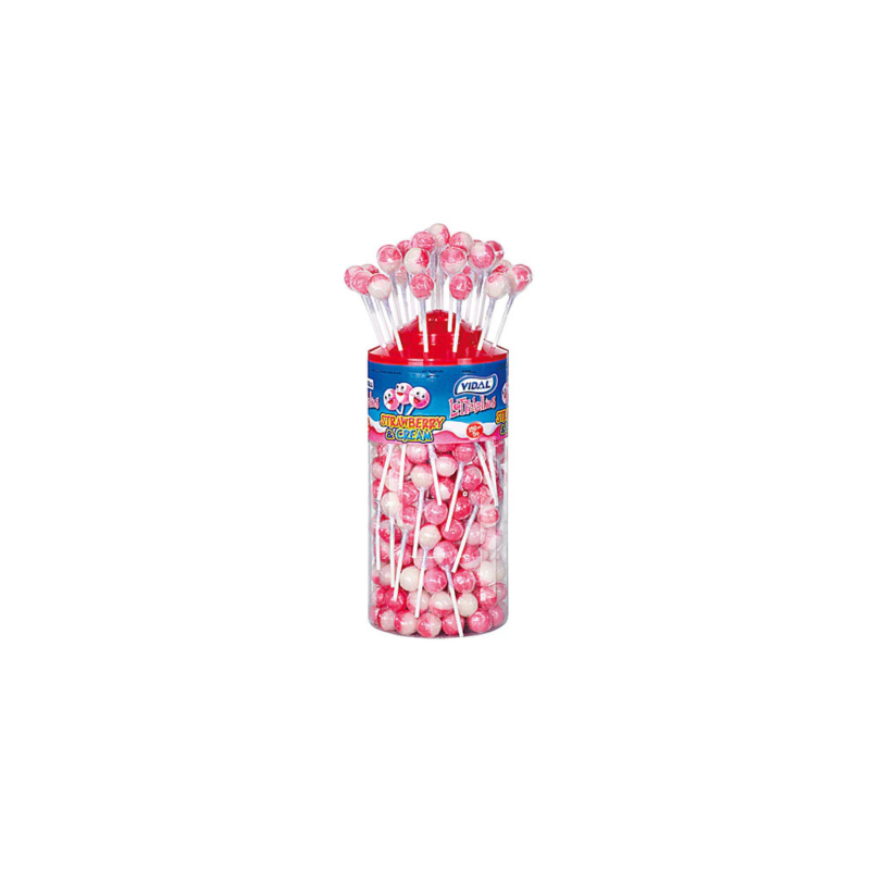 Vidal Lotta Lollies Strawberry & Cream Lollipop (buc)