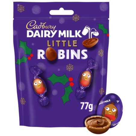 Cadbury Dairy Milk Christmas Little Robins Chocolate Bag 77g