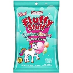 Charms Fluffy Stuff Rainbow Sherbet Cotton Candy 60g