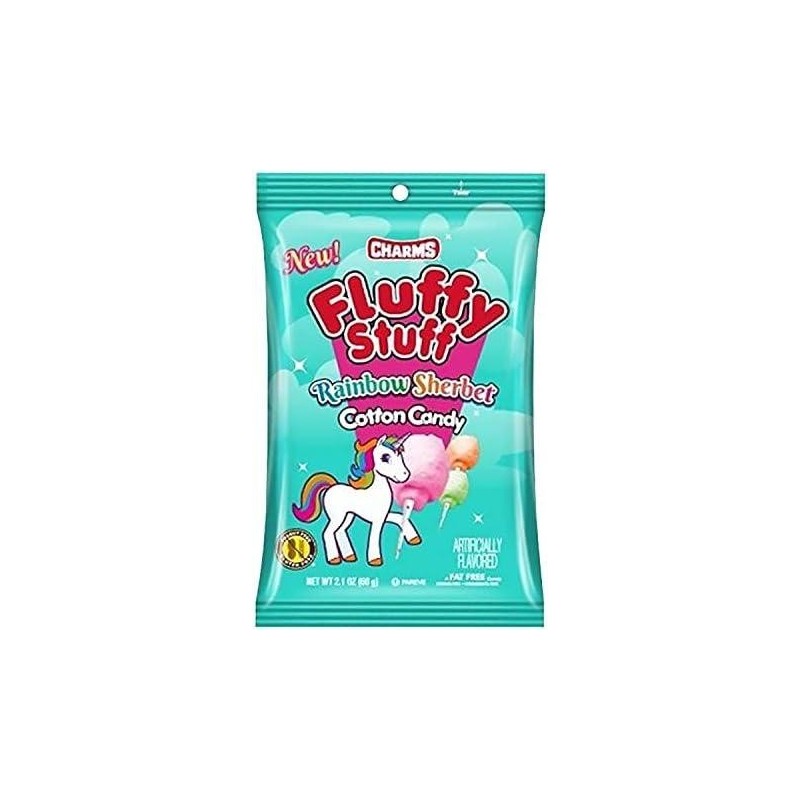 Charms Fluffy Stuff Rainbow Sherbet Cotton Candy 60g