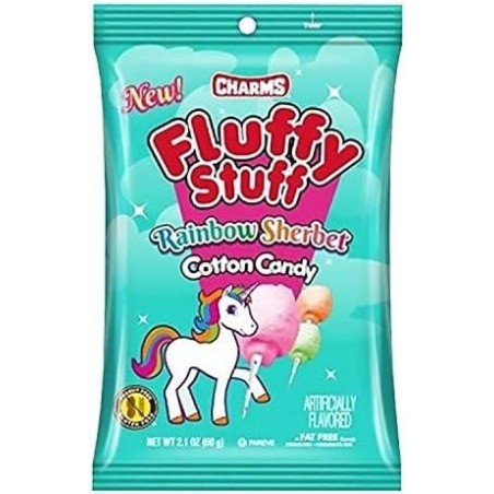 Charms Fluffy Stuff Rainbow Sherbet Cotton Candy 60g