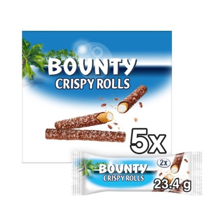 BOUNTY CRISPY ROLLS 5PK 14x5x117gr