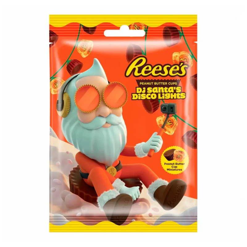 Reese's Peanut Butter Miniatures  Milk & White Disco Lights Bag 62g