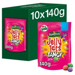 ROWNTREES JELLY TOTS TANGY POUCH 10x140gr.