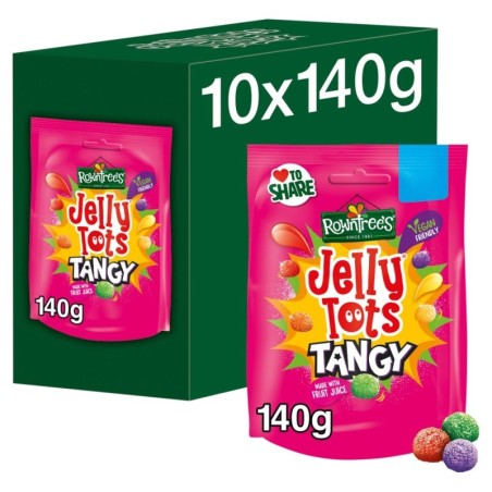ROWNTREES JELLY TOTS TANGY POUCH 10x140gr.