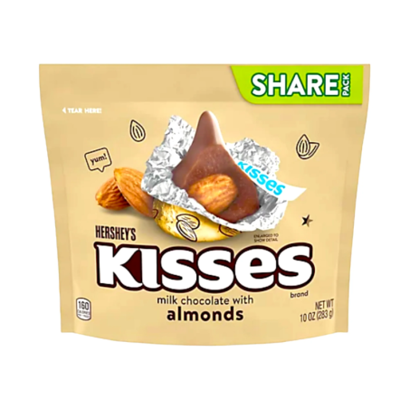 Hershey's Kisses Milk Chocolate with Almonds Share Pack (8 x 283g)