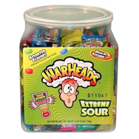 Warheads Extreme Sour Tub (240pc) Jar 964g