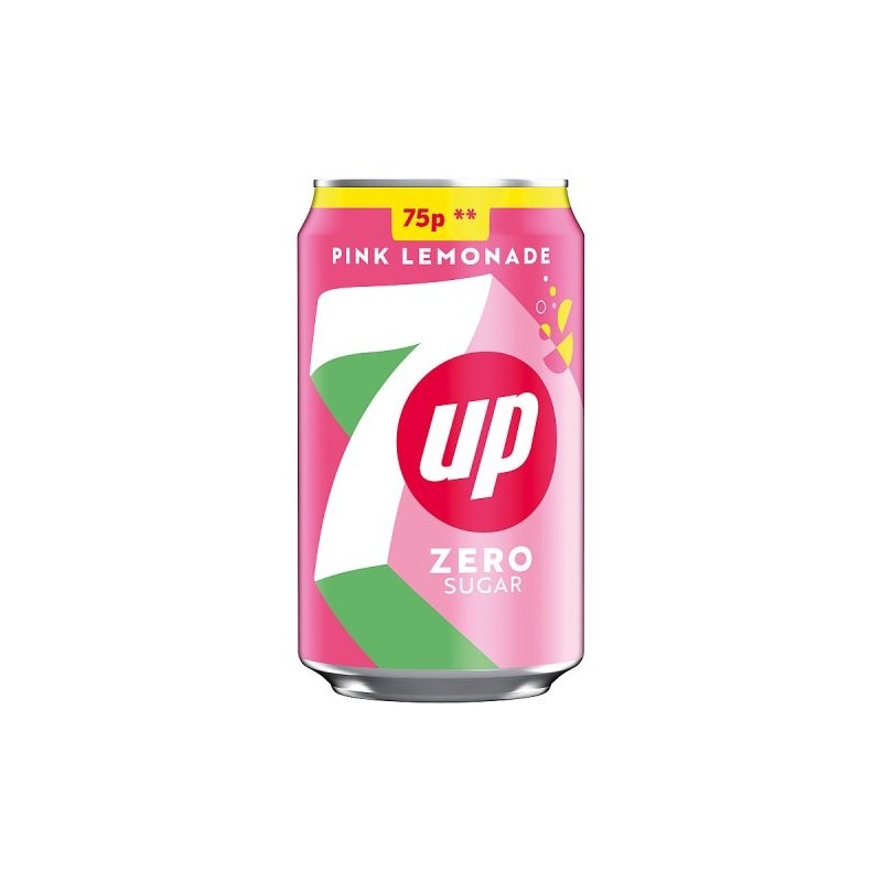 7Up Pink Lemonade Zero PMP 75p (24 x 330ml)