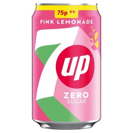 7Up Pink Lemonade Zero PMP 75p (24 x 330ml)