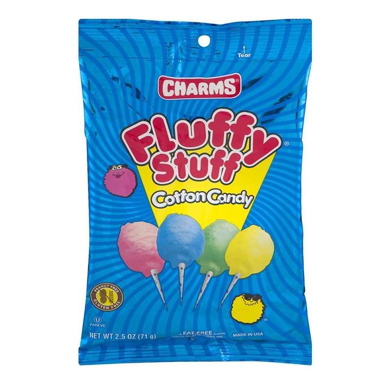 Charms Fluffy Stuff Cotton Candy 12ct 70g