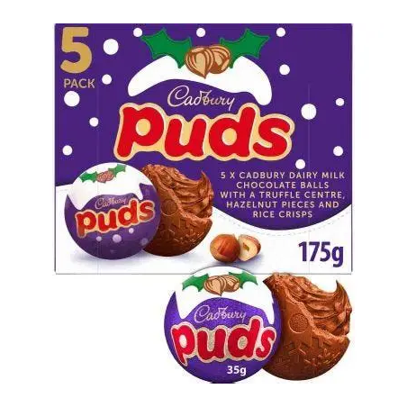 Cadbury Dairy Milk Chocolate Puds 5 Pack Multipack 175g