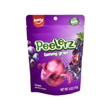 Amos Peelerz Gummy Grape (12 x 170g)