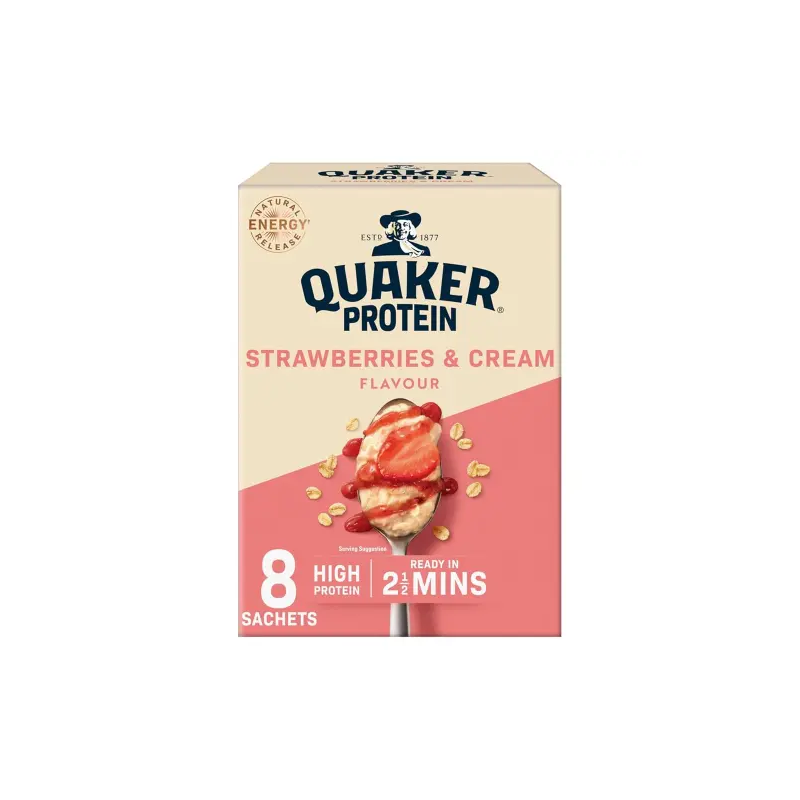 Quaker Protein Strawberries & Cream 8 Pack(335g)