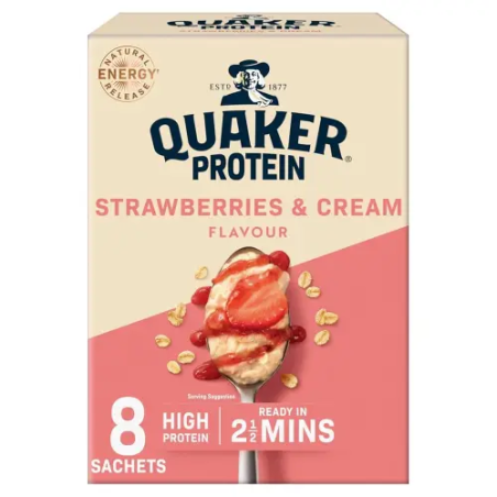 Quaker Protein Strawberries & Cream 8 Pack(335g)