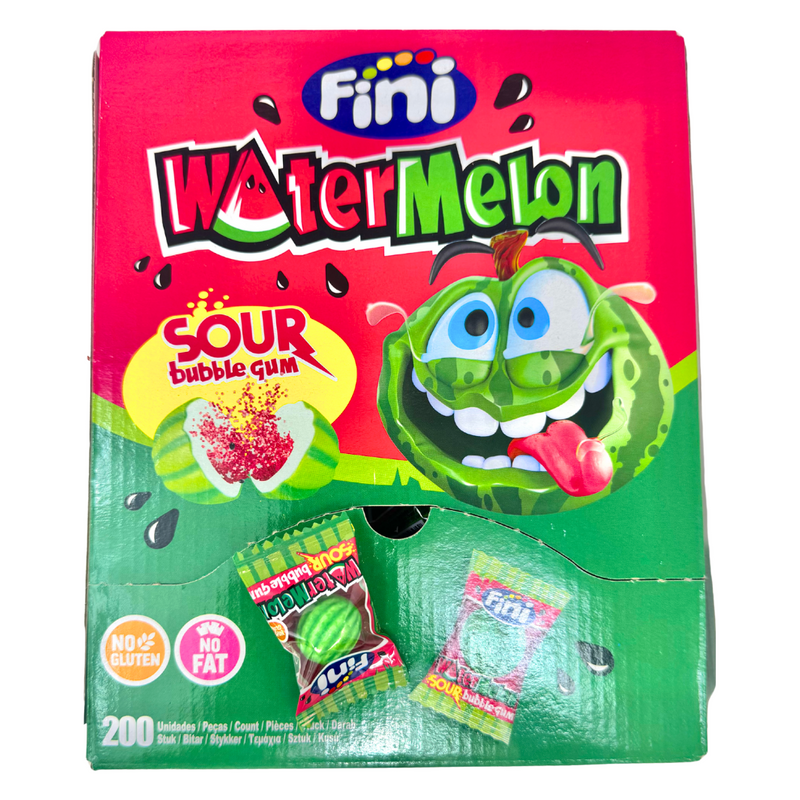 Fini Watermelon Sour Bubblegum (200 Pieces)