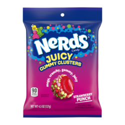Nerds Juiced Gummy Clusters Peg Bag 128g