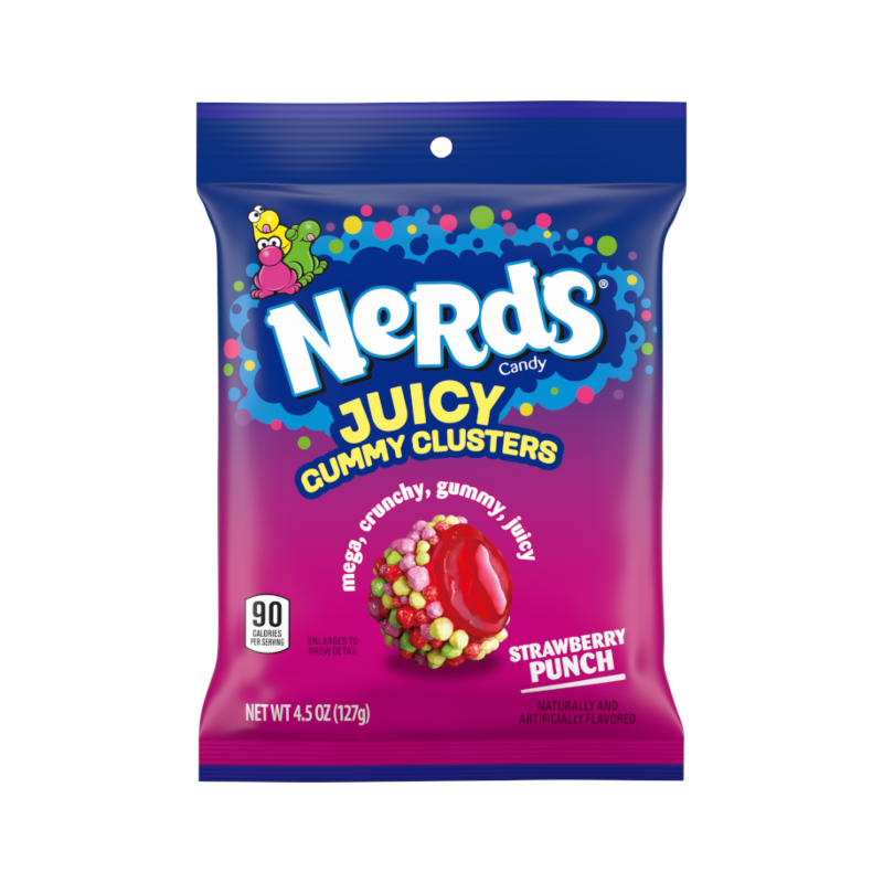 Nerds Juiced Gummy Clusters Peg Bag 128g