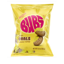 Bubs Sweet Ovals Banana Toffee 156g