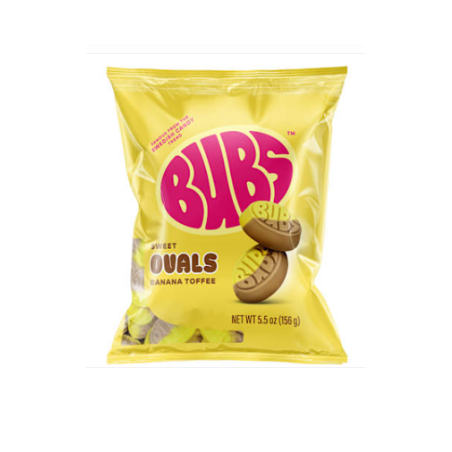 Bubs Sweet Ovals Banana Toffee 156g