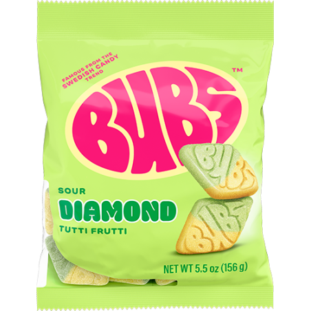 Bubs Sour Diamond Tutti Frutti 156g