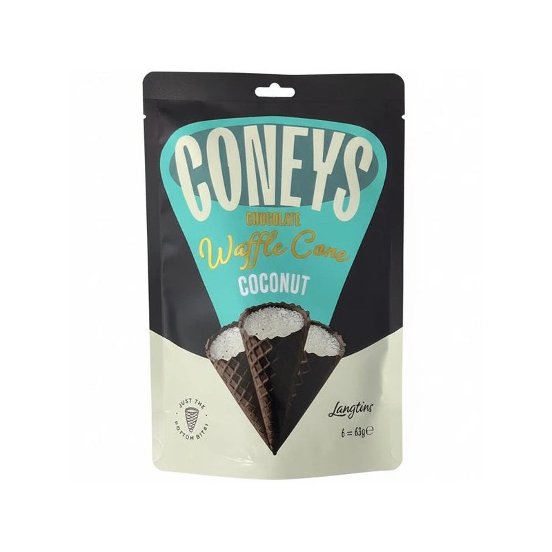 Coney's Chocolate Waffle Cone Coconut 63g