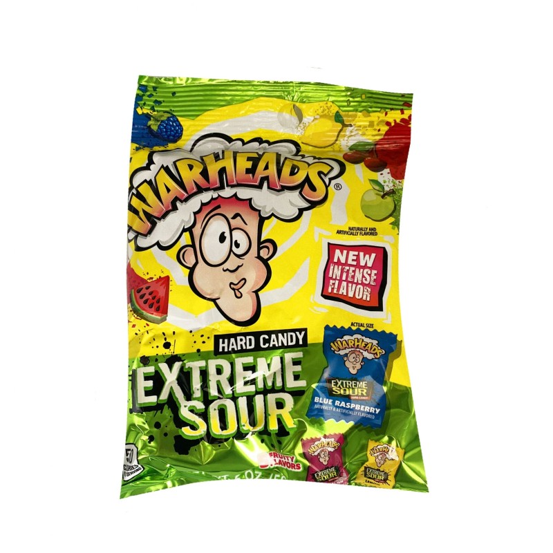 Warheads Extreme Sour Peg Bag Hard Candy 56g