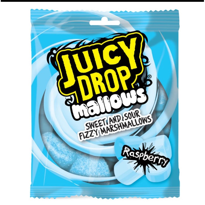 Bazooka Juicy Drop Mallows Raspberry 100g
