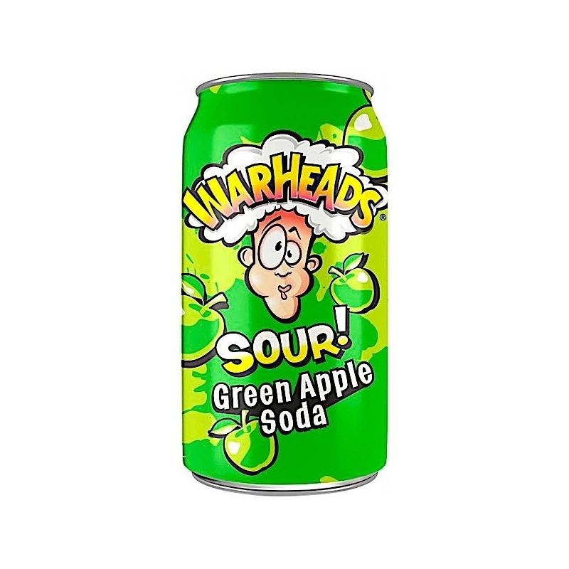 Warheads Sour Green Apple Soda 330ml â
