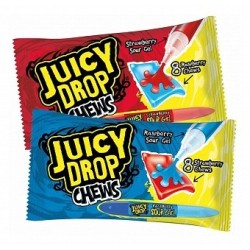 Bazooka Juicy Drop Chews Strawberry & Raspberry 67g