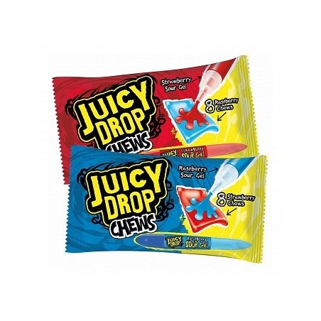 Bazooka Juicy Drop Chews Strawberry & Raspberry 67g