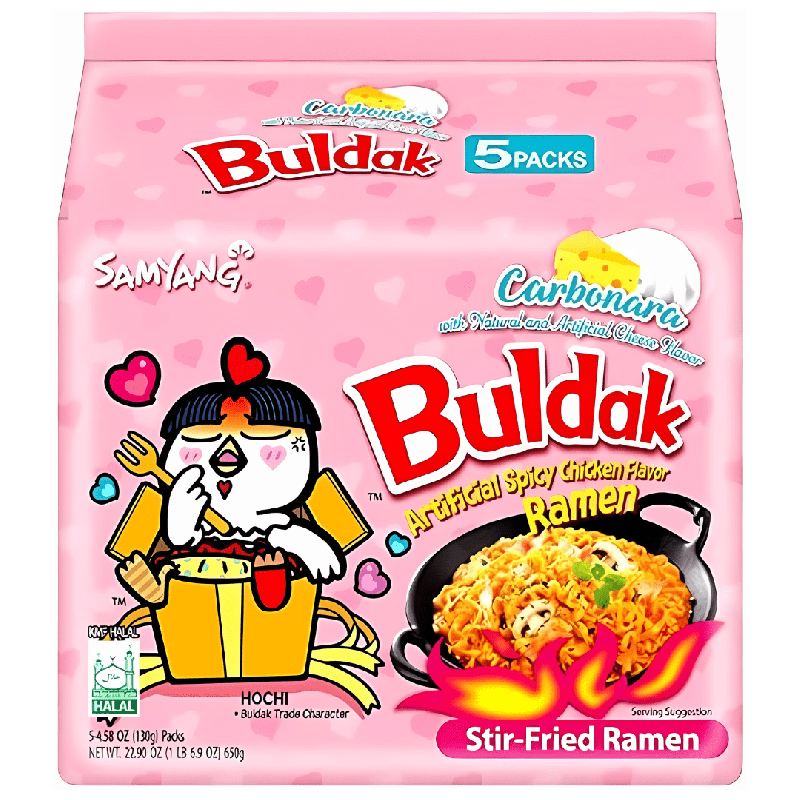 Samyang Buldak Hot Chicken RamenCarbonara Flavour Korea (40x130g) (Master carton)