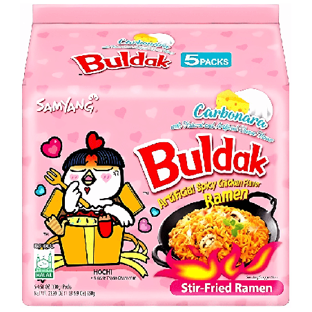 Samyang Buldak Hot Chicken RamenCarbonara Flavour Korea (40x130g) (Master carton)