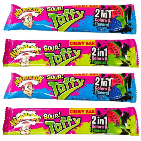 Warheads Sour Taffy Bar 2 in 1 42g