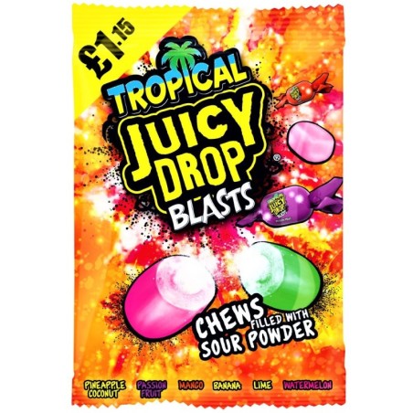 Bazooka Juicy Drop Blasts Tropical 120g