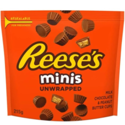 Reese's Minis Peanut Butter Cups Unwrapped 215GR
