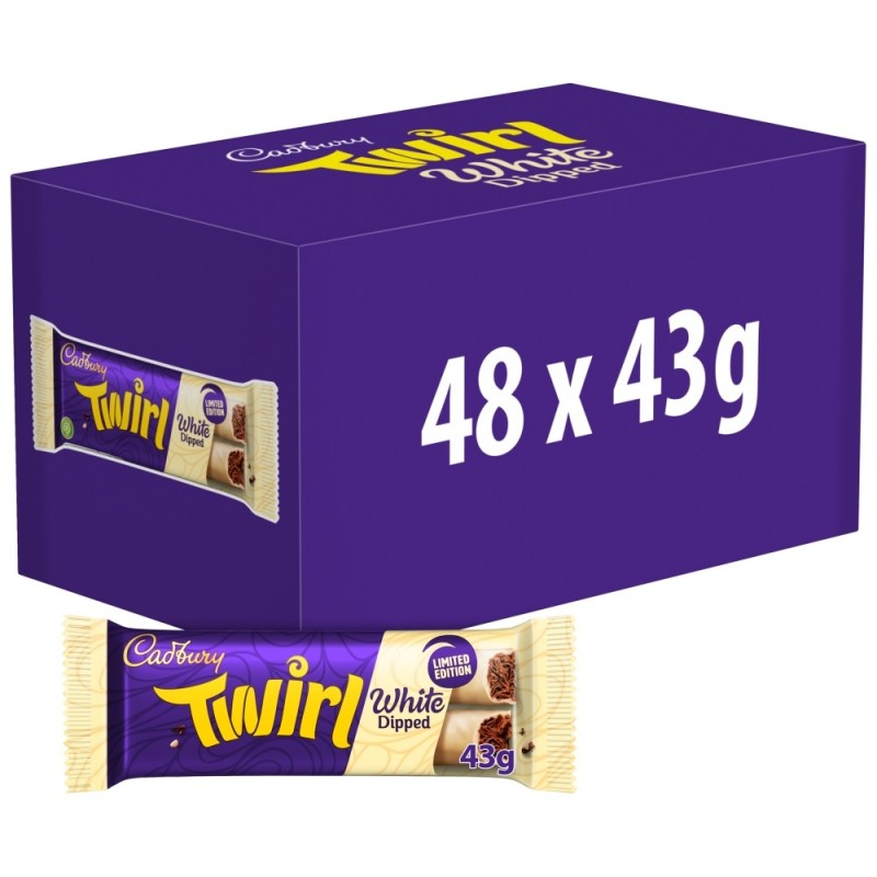 Cadbury Twirl White Dipped Limited Edition ChocolateBar 43g
