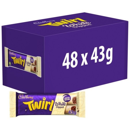 Cadbury Twirl White Dipped Limited Edition ChocolateBar 43g